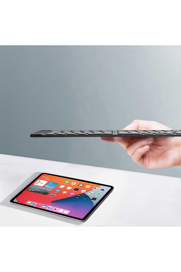 Fmk-01 Mini Keyboard Katlanabilen Ultra Ince Bluetooth Klavye & Taşıma Çantası & Stand - 4