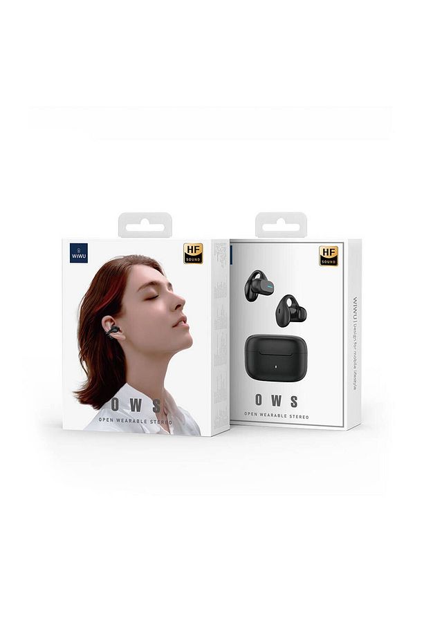Kulak İçi Tasarımlı Bluetooth Kulaklık Wiwu O200 Openbuds TWS Wireless 5.3 Siyah - 5