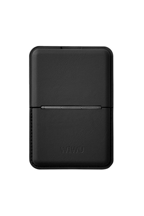 MW-001 Pop-Up Sade Tasarımlı 3 Hazneli PU Magnetik Standlı Kartlık Siyah - 3