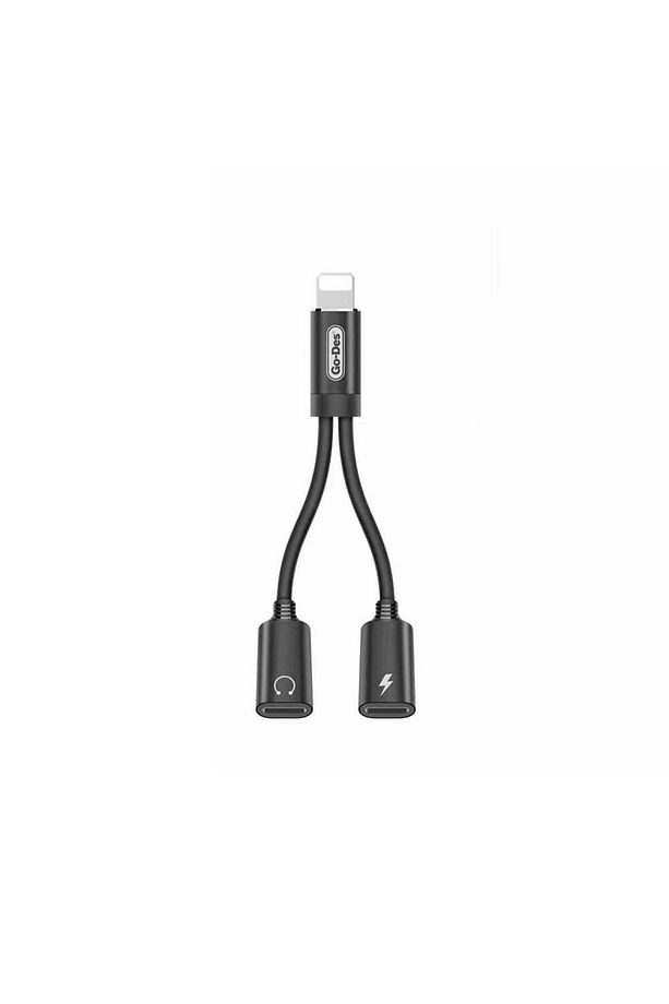 iPhone Şarj ve Ses Dönüştürücü Go Des GD-UC011 Lightning 2in1 Kablo Siyah - 1