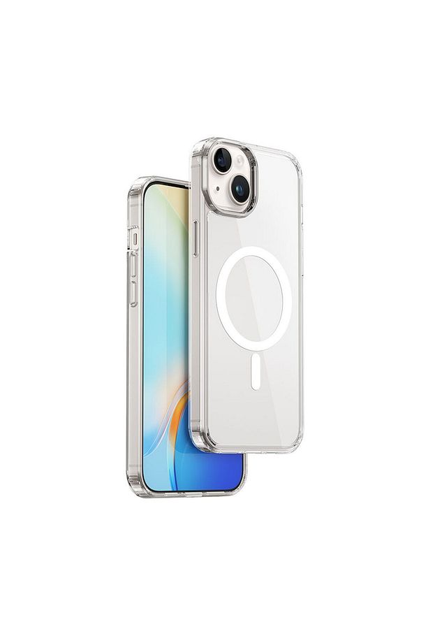 iPhone 15 Uyumlu Kılıf Wiwu Magnetic Crystal Sert PC Kapak Şeffaf - 4