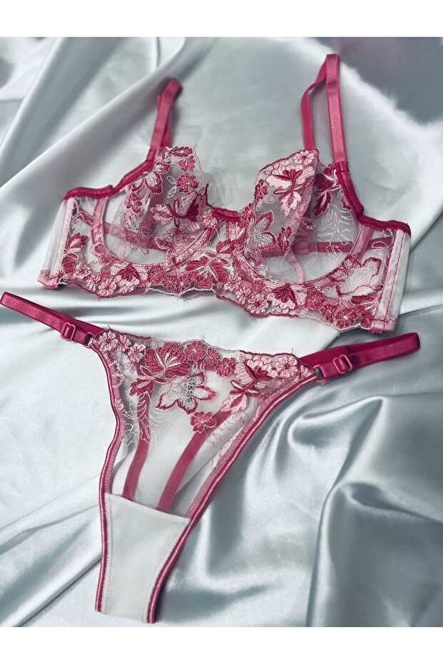 Pembe bralet takım - 1