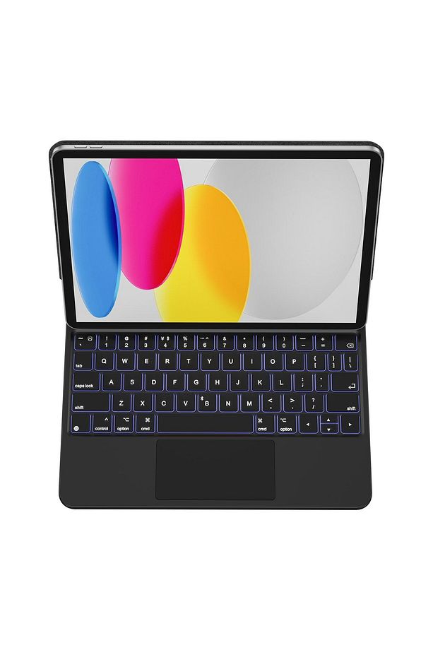iPad 10. Nesil 10.9inç Magic Klavye Keyboard Magnetik Touchpad Q Akıllı Işıklı Klavyeli Kılıf - 1