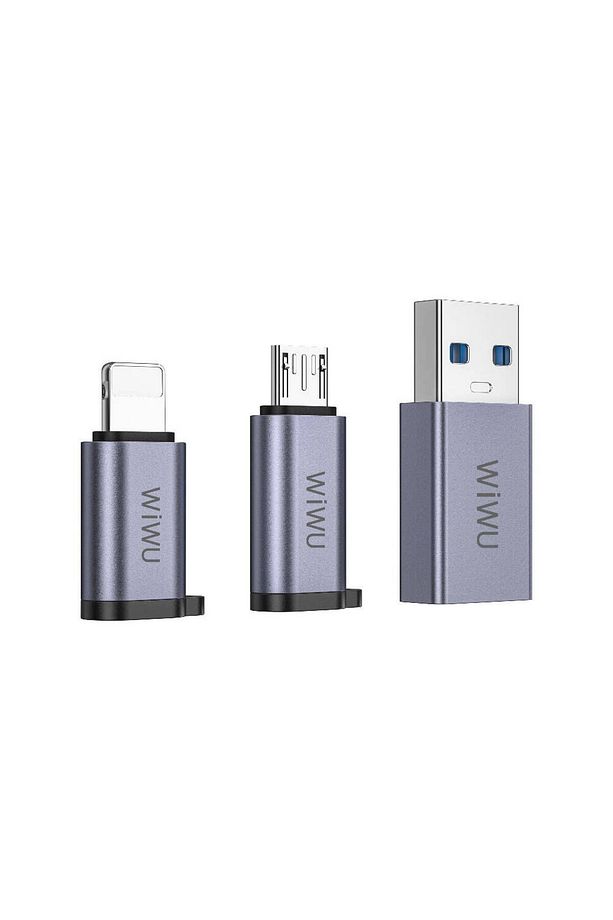 Wi-C031 Concise Serisi 3in1 Type-C to USB-A&Type-C&Lightning Adaptör Paketi - 1