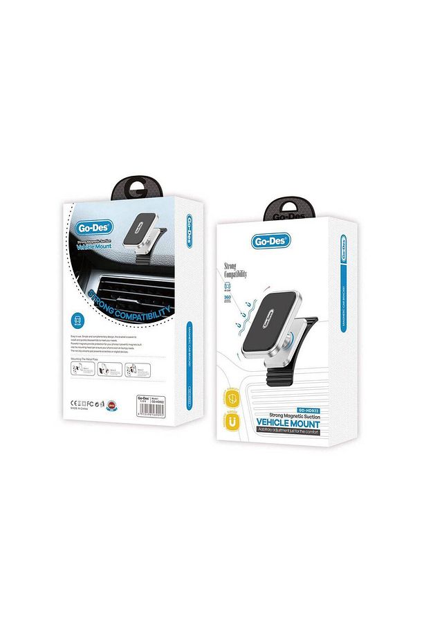 Go Des GD-HD922 360 Derece Dönebilen Magnetik Eğimli ve Düz Zemin Araç Telefon Tutucu - 2