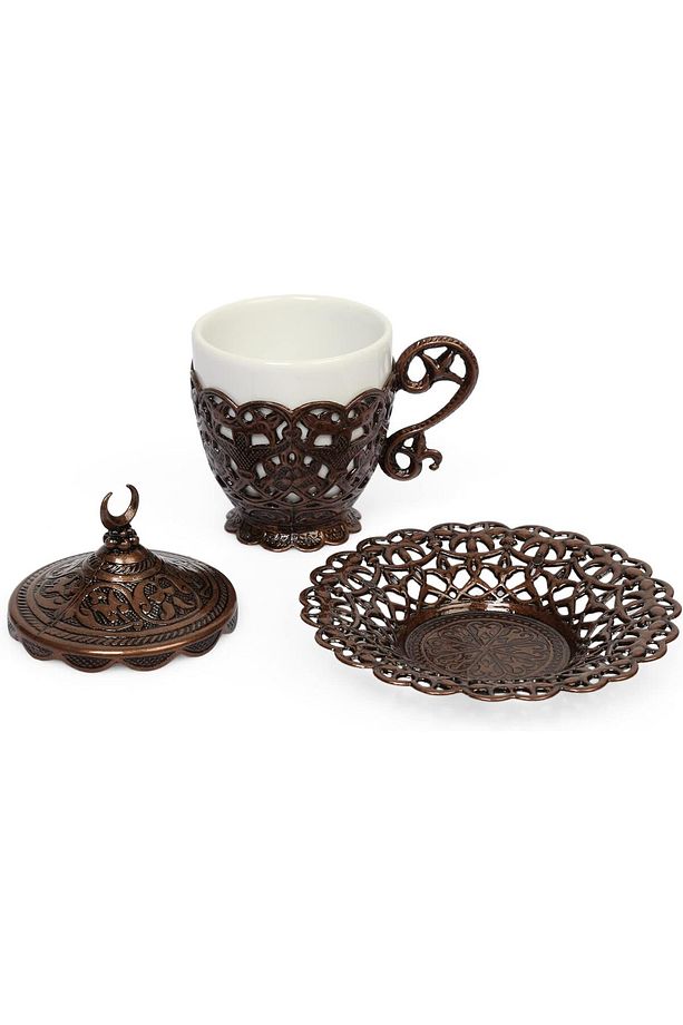 Kahve Fincanı Türk Yunan Arap Kahvesi Espresso Fincanı Tabağı (1 Adet) - 3