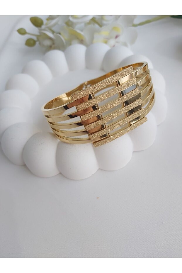 ÇeLik Jewelry Store Model Shimmering Rib Bracelet