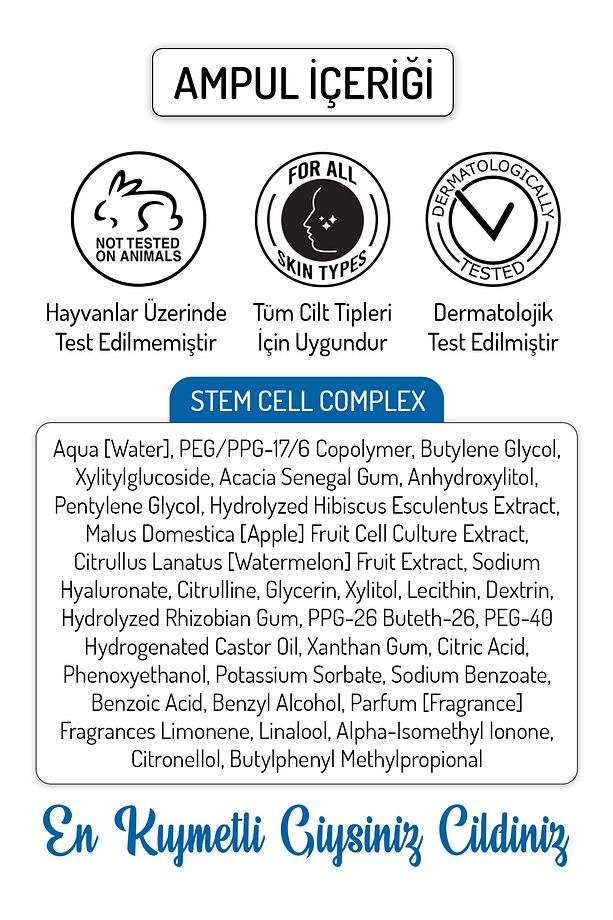 5 Adet Kök Hücre Ampul Alman Serum Dermaroller Dermapen Cilt Bakım Serumu - 5