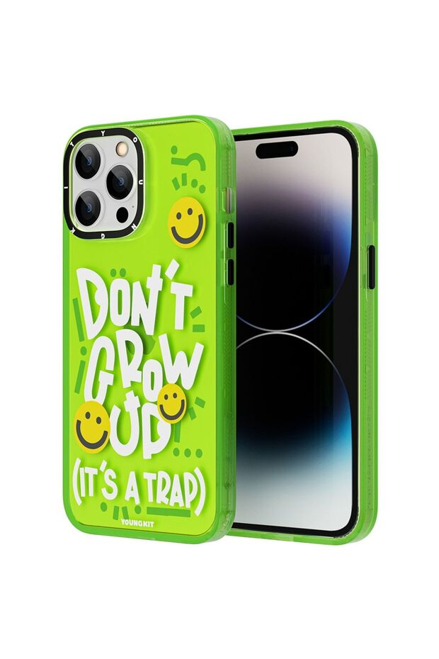 iPhone 14 Pro Max Compatible Case Happy Mood Series Cover with Happy Mode Figure