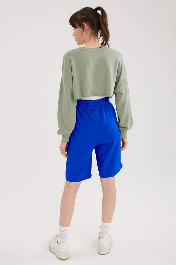 Comfort Label Bağcıklı Oversize Uzun Unisex Bermuda Şort - 3