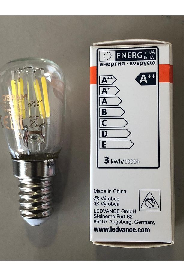 3 ADET OSRAM  E14 RUSTİK LED  2,8W=25W 250 LÜMEN  6500 KELVİN BEYAZ  10,000 SAAT - 3