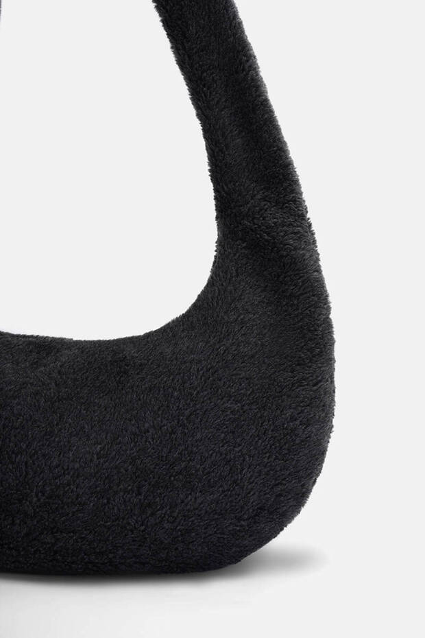 ANTRASİT PELUŞ ÇANTA - 4
