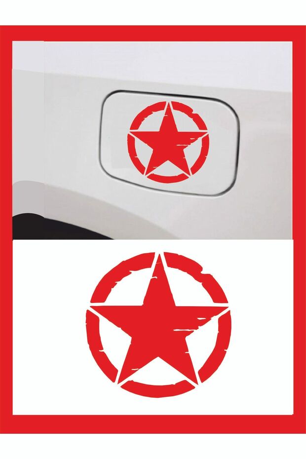 Military Star Gasoline Cover - Auto Glass - Auto Sticker 13*13cm