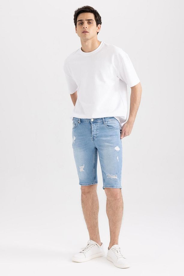 Slim Fit Jean Bermuda Şort A6430ax23sm - 2
