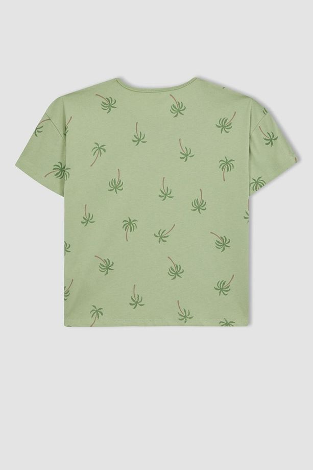 Kız Çocuk Desenli Kısa Kollu Şortlu Pijama Takımı B0813a823sm - 6