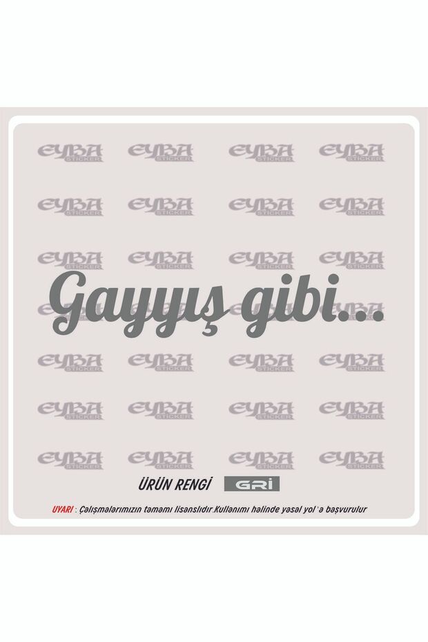 Gayyış Like Auto Sticker Car Glass Sticker 20 X 4 Cm