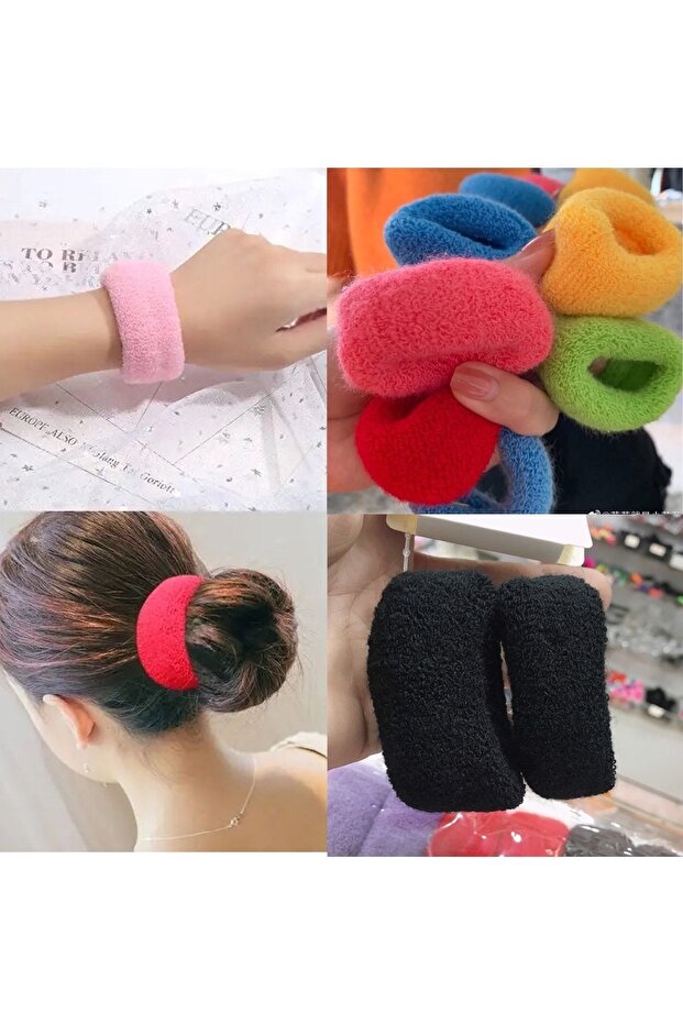 Thick Towel Hair Band, Elastic Buckle - 2 Pieces