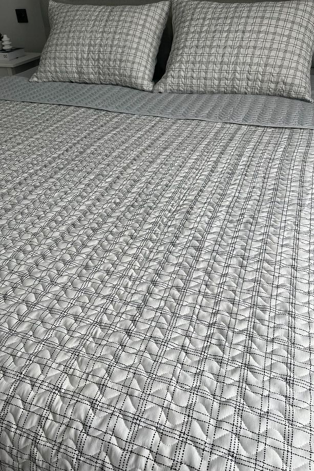 Tek Kişilik Kapitone Yatak Örtüsü Seti – 160x230 Cm – Yastık Kılıflı, Wind Modeli, Kolay Yıkanabilir - 3
