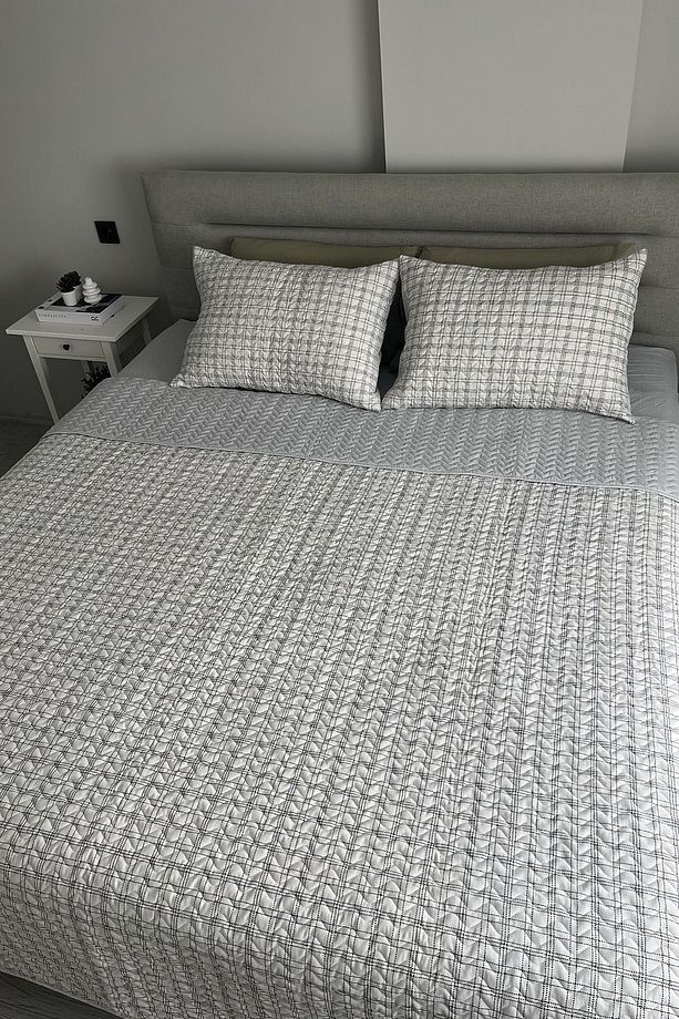 Tek Kişilik Kapitone Yatak Örtüsü Seti – 160x230 Cm – Yastık Kılıflı, Wind Modeli, Kolay Yıkanabilir - 2