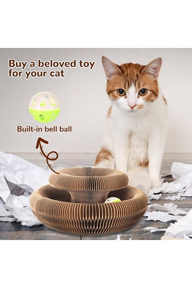 Cat Scratching Toy, Magic Cat Toy, Rattle Scratching Board, Cat Toy - 2