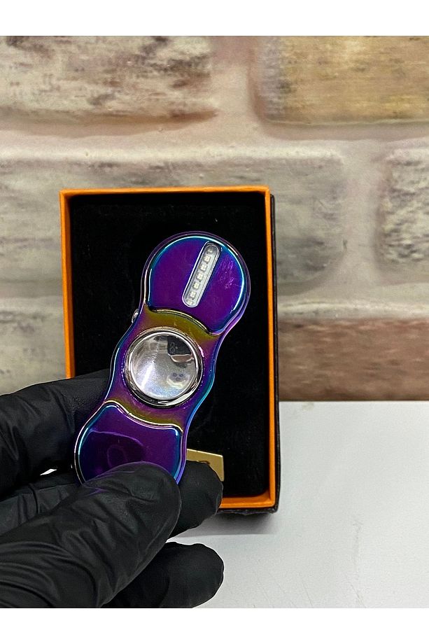 Ledli Özel Üretim Usb Şarjlı Stres Çark Gökkuşağı Çakmak - 1