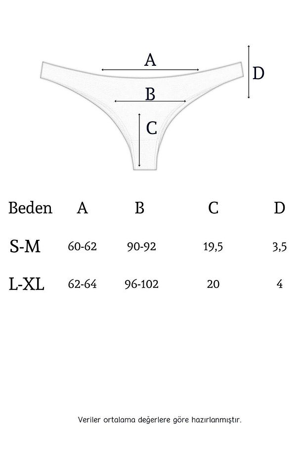 10030 Brazil String 3'lü Kadın Külot 10030-v6 - 7