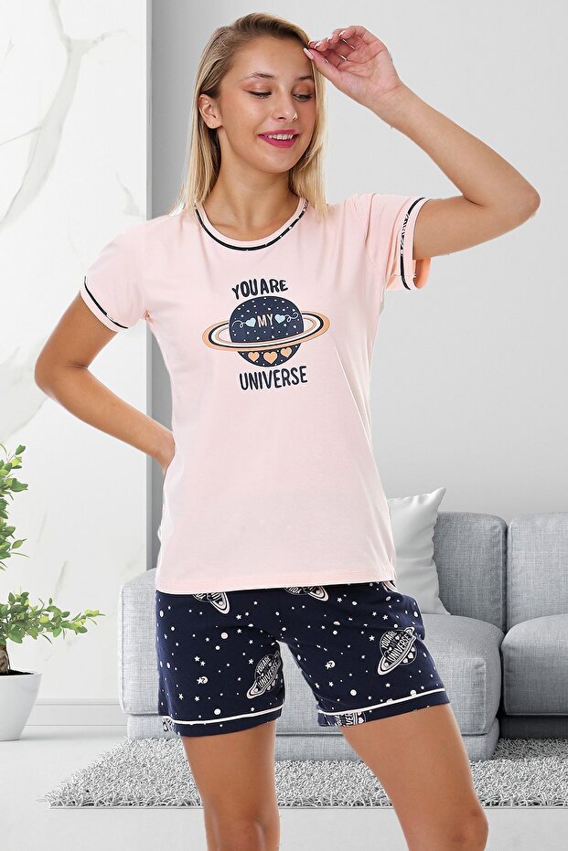 Women's Pajama Set with Cotton Shorts