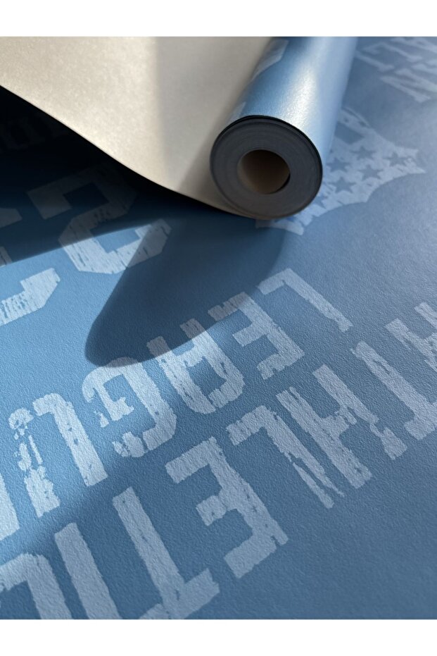 Mavi Yazılı Ithal Duvar Kağıdı (5m²) - 3