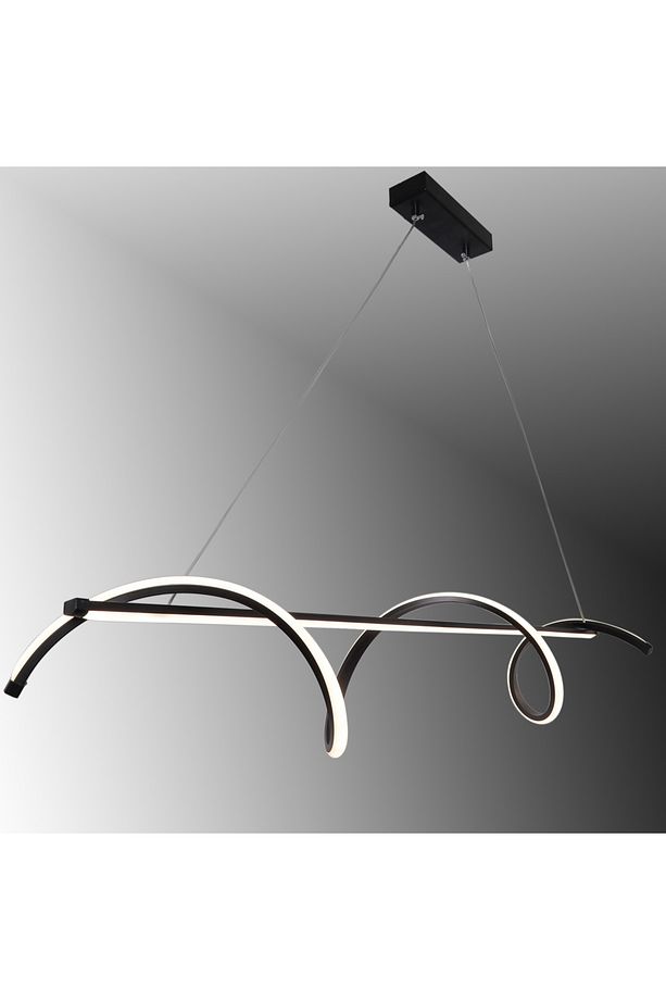 TT038-SY TT Aydınlatma Kıvrımlı Masa Üstü Modeli Siyah ( Gün ışığı ) Led Avize - 1