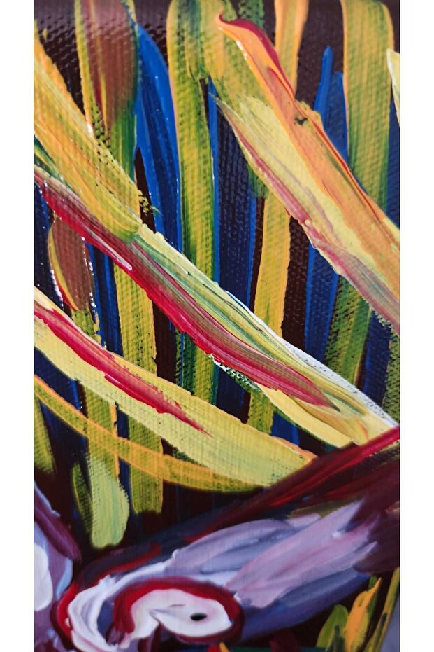 Van Gogh Resimlerinden Kesit Leylekler 1 Adet- Tuval Üzerine Akrilik Boya - 3