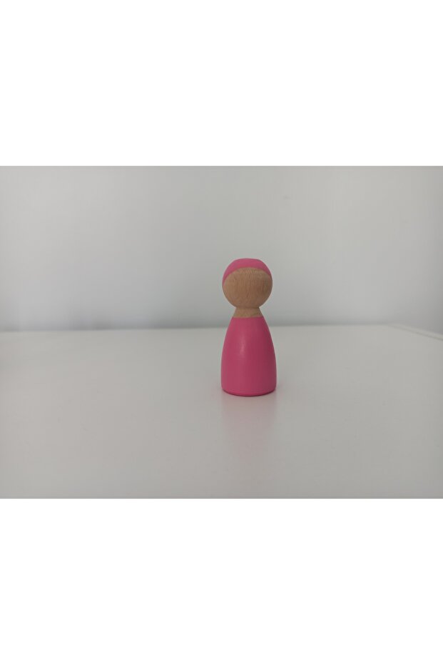 Wooden Toy Peg Doll Pink Pegdoll