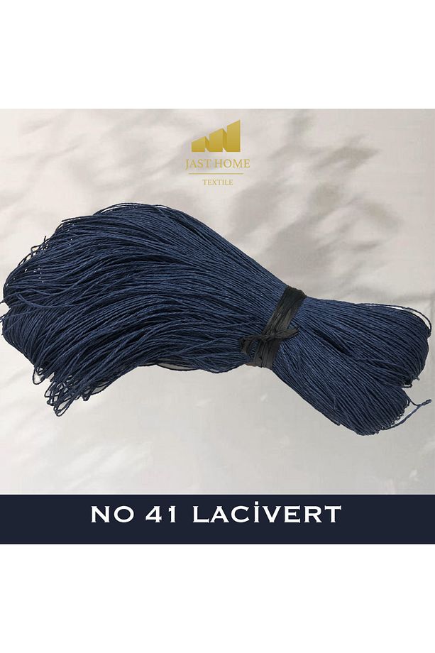 Kağıt Ip 500gr , El Örgü Ipi , Yümüşak , Yeni ,( Renk No:41 Lacivert) - 1