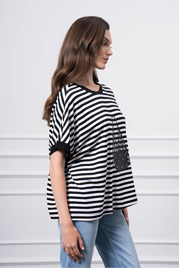 Çizgili Bluz - 3