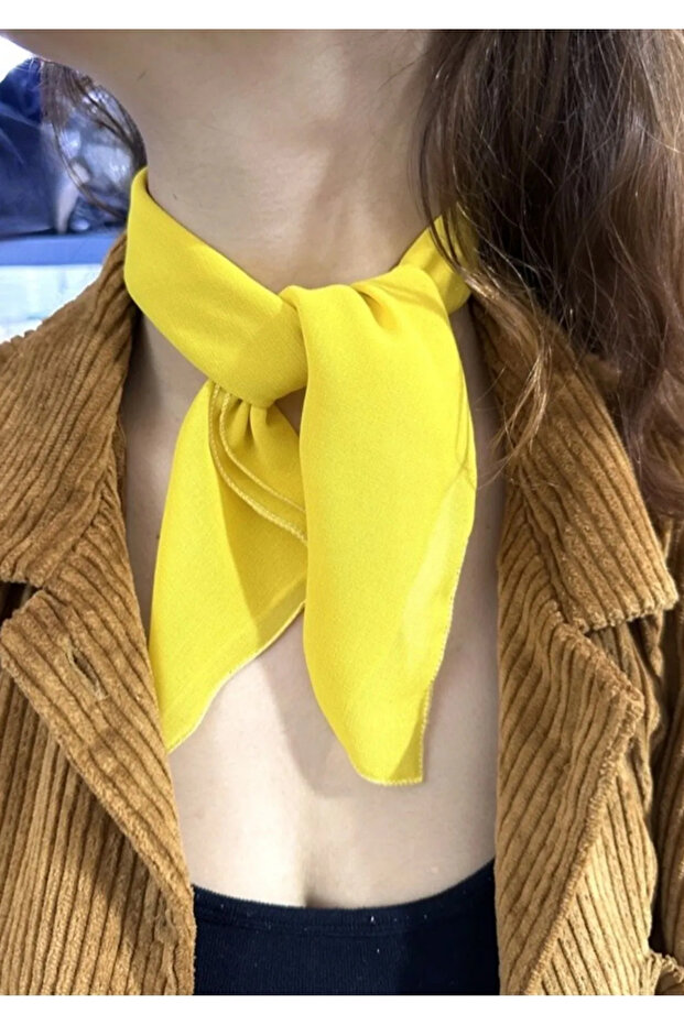 Şifon Fular Sarı - 1