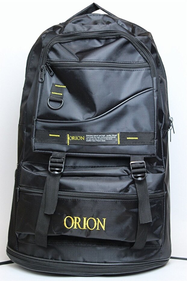 Black Quality Bellows Mountaineer Camping and Hunting Backpack