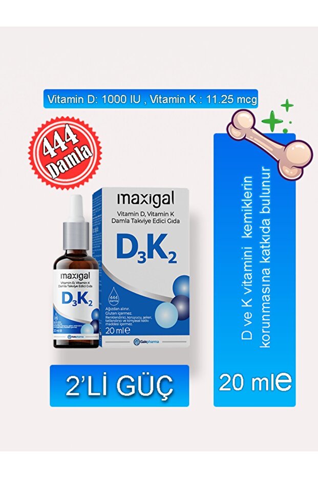 D3 K2 Vitamin Damla 20 ml - 4
