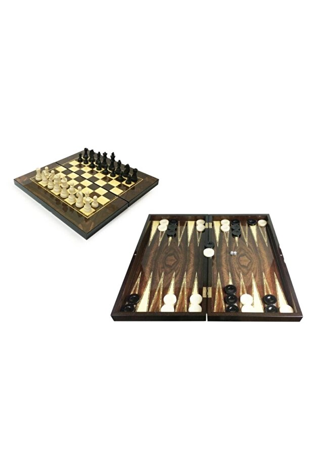 Polyester Walnut Backgammon - 2