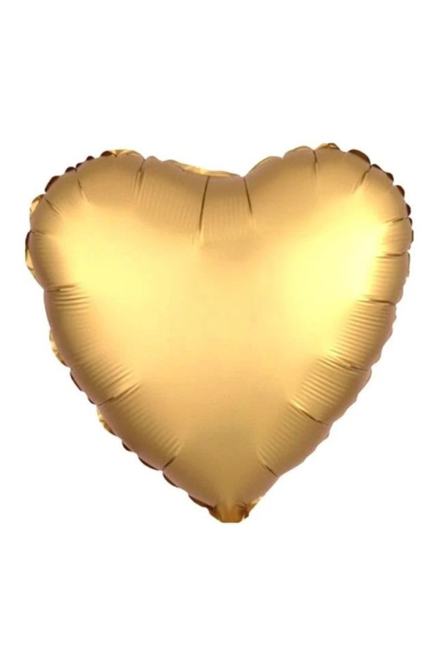 Gold Heart Balloon - 18 Inch (45 CM) - Heart Balloon - Party Material - Gold Heart Balloon