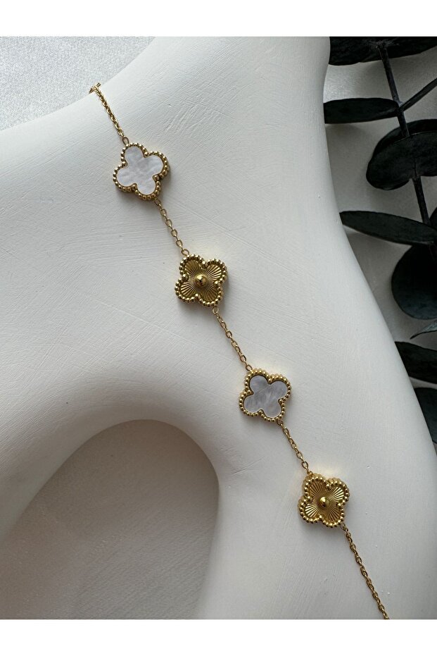 Steel White Pearlescent Bracelet