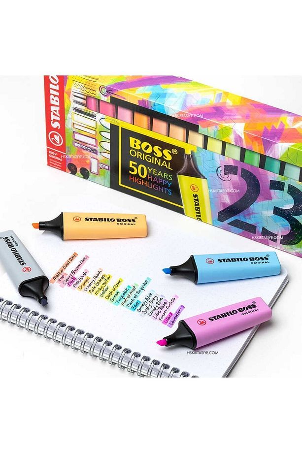 - İşaretleme Kalemi - BOSS ORIGINAL - 23'lü Paket - Çeşitli Renkler - 5