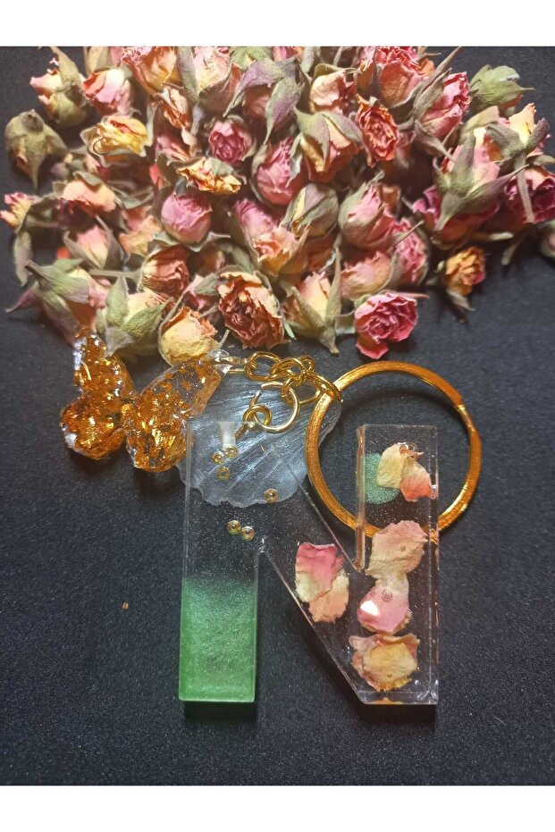 سلسلة مفاتيح Epoxy N مصنوعة يدويًا - 1