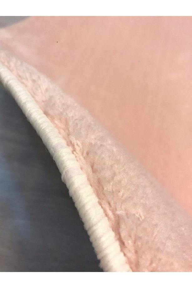 Pembe Kaymaz Taban (non-slıp Base) Yuvarlak Post Halı - 2