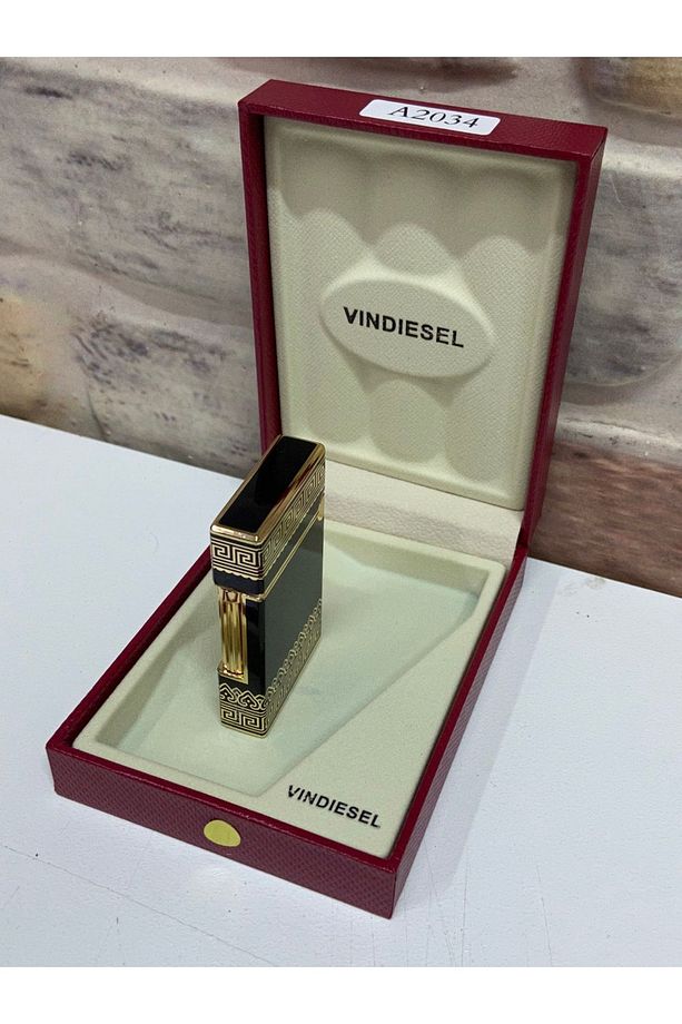 Marka Siyah Renk Çizgi Ve Sembol Desenli Model Isme Özel Çakmak - 7