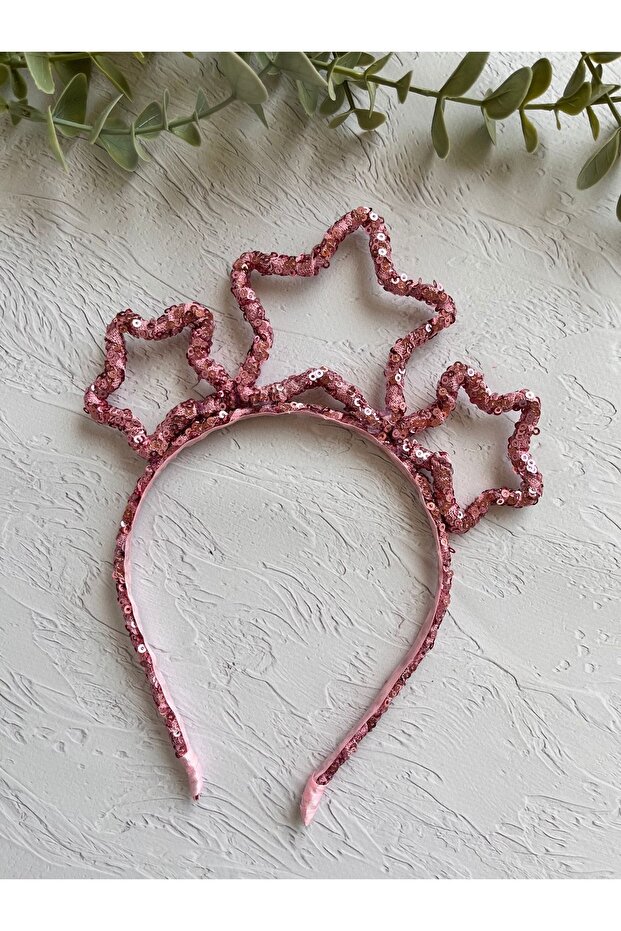 Children's Pink Color Star Model Birthday Crown