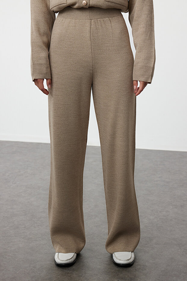 Mink Buttoned Cardigan-Pants Knitwear Top and Bottom Set TCTAW24US00048 - 4