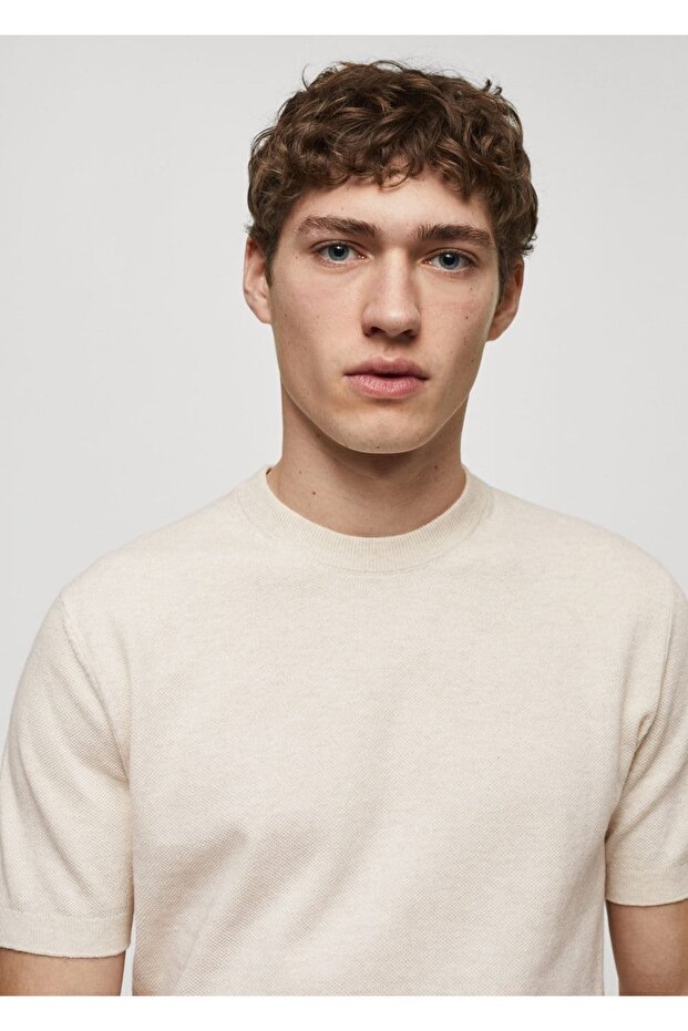 Pamuklu dokuma tişört - 6