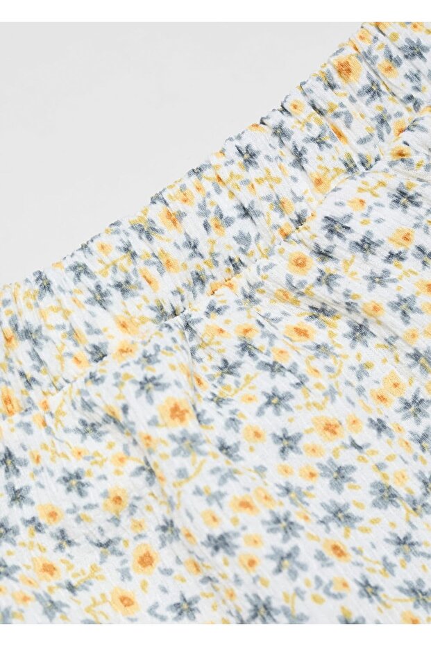 Çiçek desenli şort - 4