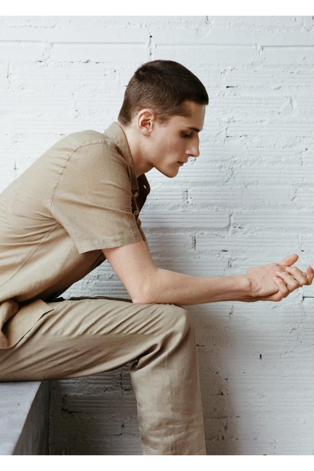 Cepli Regular Kesim Keten Gömlek - 8