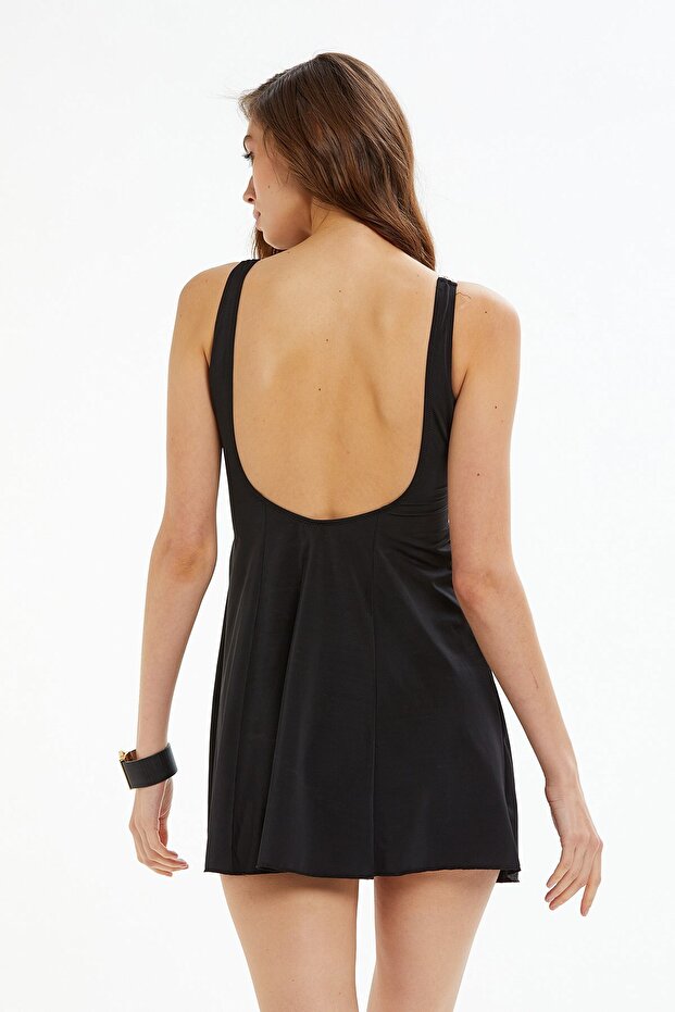 Siyah Şortlu Elbiseli Mayo - 4