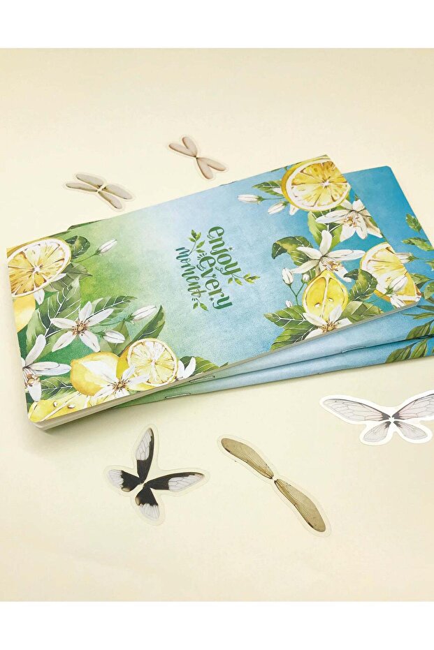 دفتر ملاحظات غير مبطن بنمط الليمون - 3